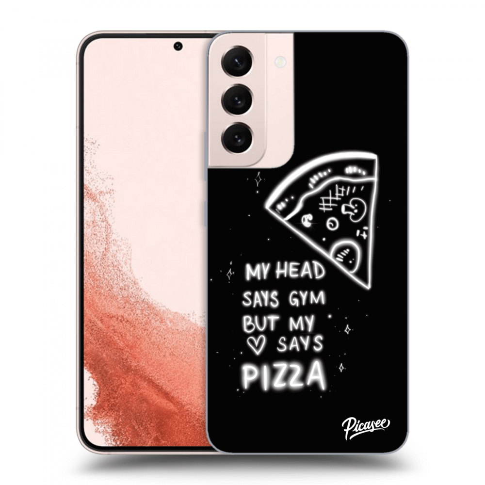 Picasee silikonski črni ovitek za Samsung Galaxy S22+ 5G - Pizza
