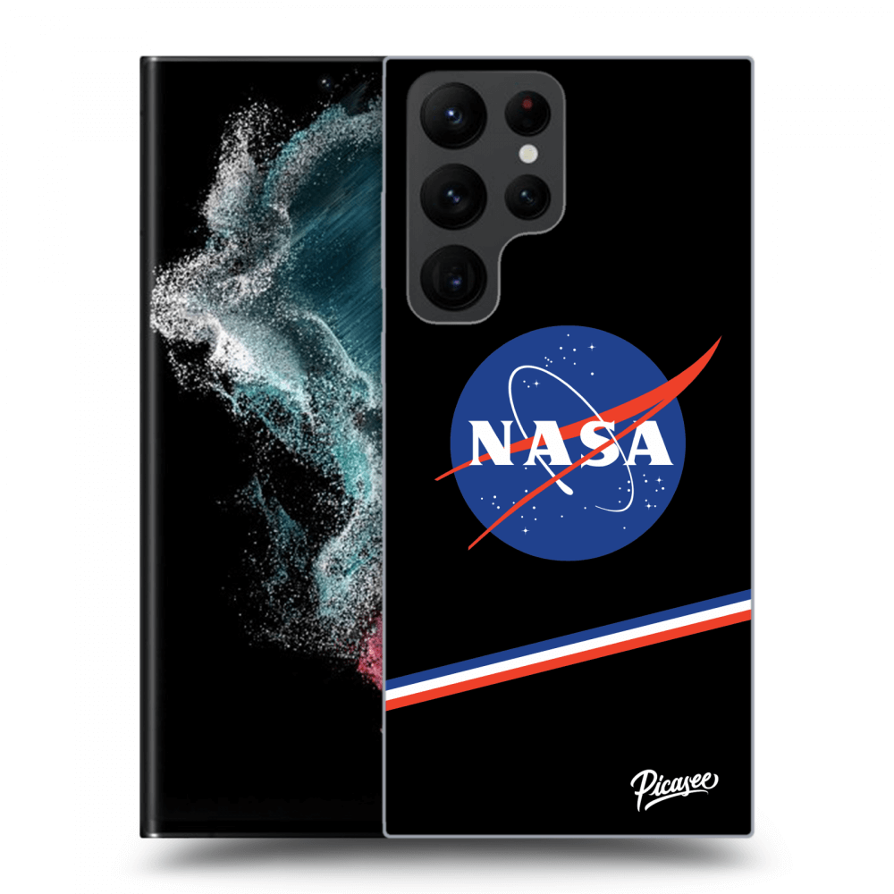 Picasee silikonski črni ovitek za Samsung Galaxy S22 Ultra 5G - NASA Original