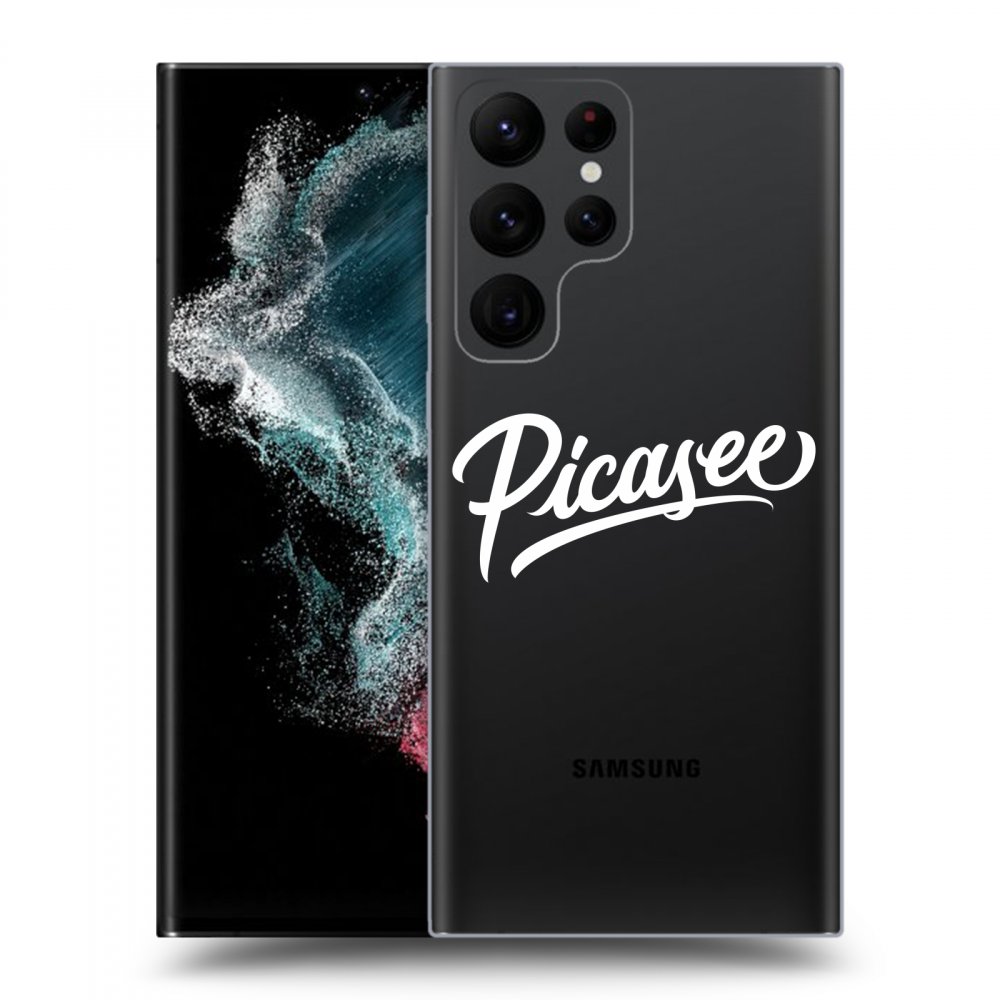Picasee silikonski prozorni ovitek za Samsung Galaxy S22 Ultra 5G - Picasee - White