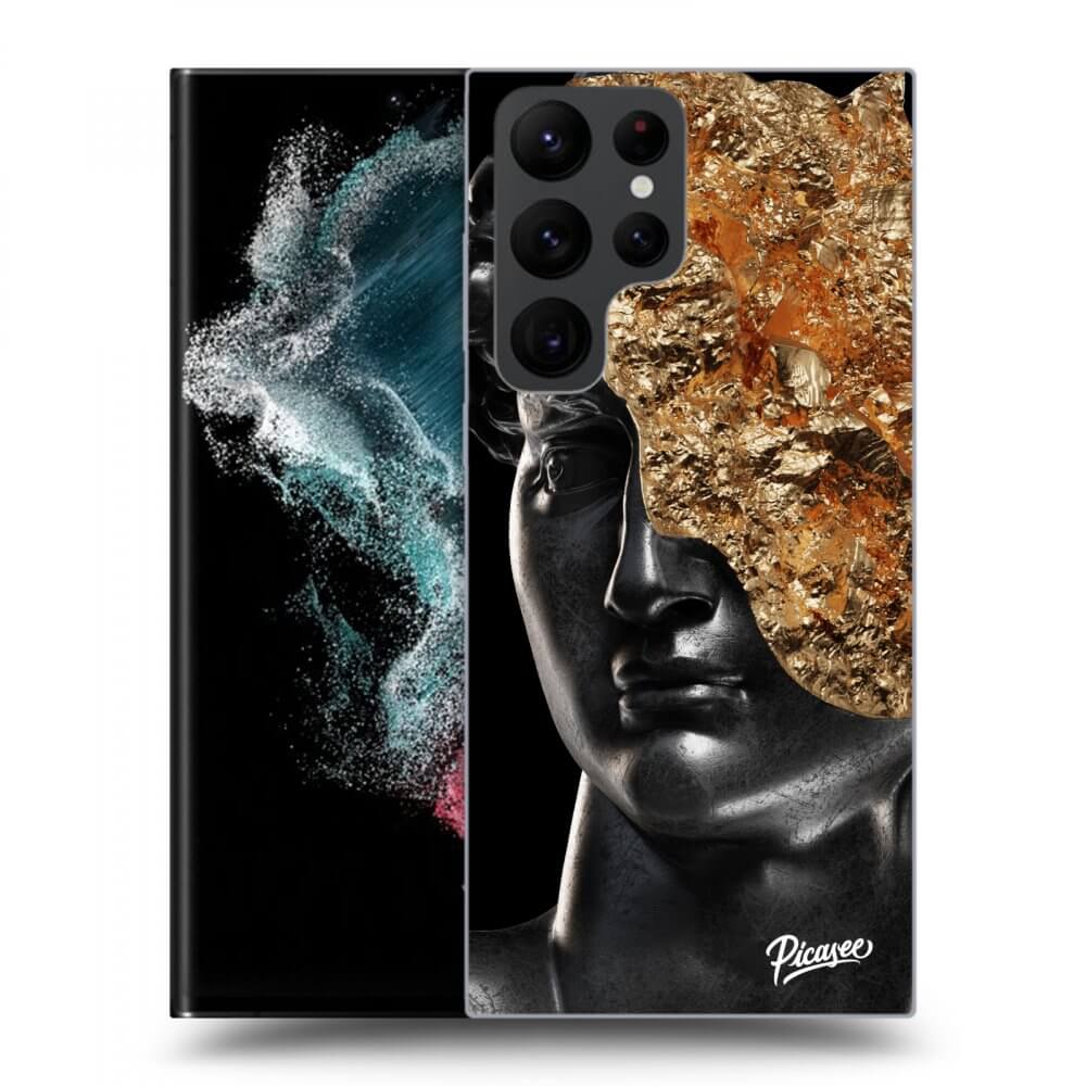 Picasee silikonski črni ovitek za Samsung Galaxy S22 Ultra 5G - Holigger