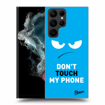 Ovitek za Samsung Galaxy S22 Ultra 5G - Angry Eyes - Blue