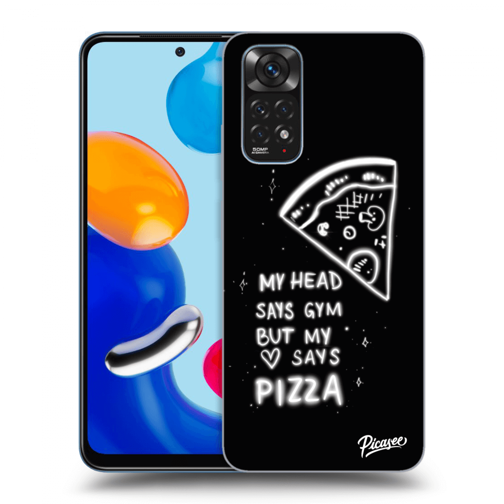 Picasee silikonski črni ovitek za Xiaomi Redmi Note 11 - Pizza