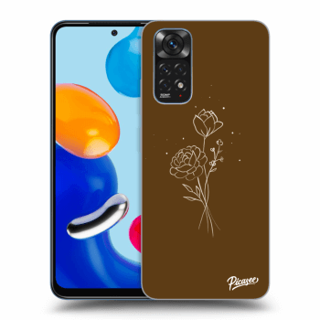 Ovitek za Xiaomi Redmi Note 11S 4G - Brown flowers