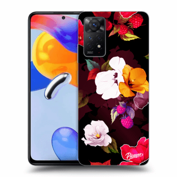 Picasee silikonski prozorni ovitek za Xiaomi Redmi Note 11 Pro - Flowers and Berries