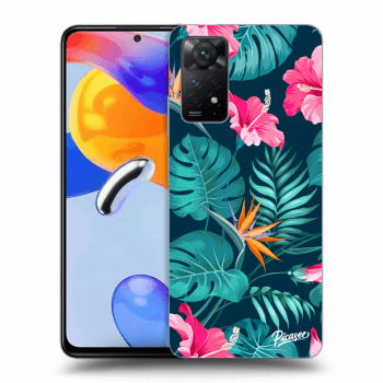 Picasee silikonski črni ovitek za Xiaomi Redmi Note 11 Pro - Pink Monstera