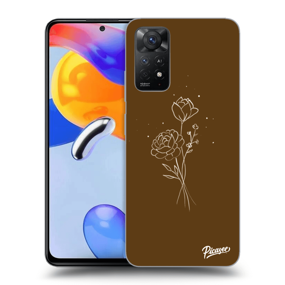 Picasee ULTIMATE CASE za Xiaomi Redmi Note 11 Pro 5G - Brown flowers