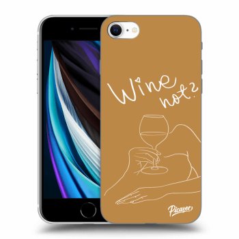 Picasee silikonski prozorni ovitek za Apple iPhone SE 2022 - Wine not