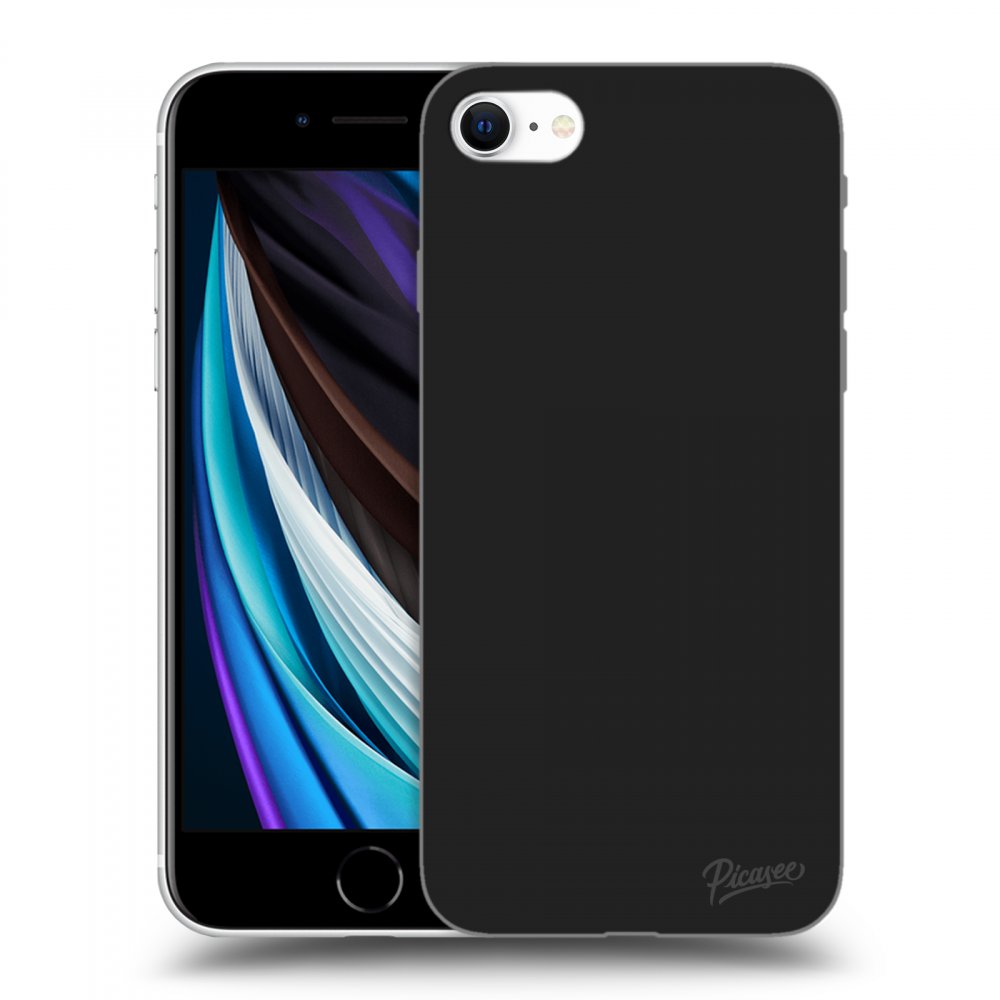 Picasee silikonski črni ovitek za Apple iPhone SE 2022 - Clear