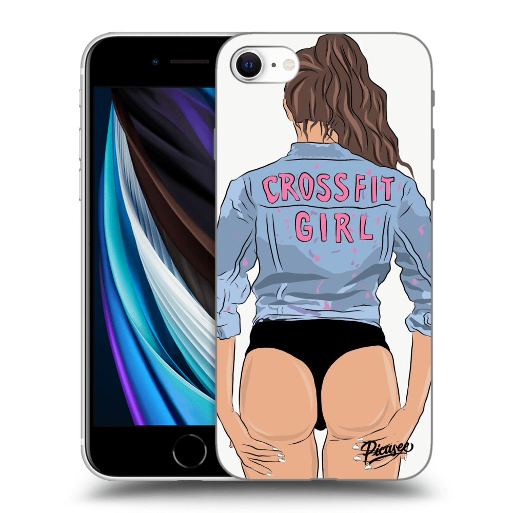 Picasee silikonski črni ovitek za Apple iPhone SE 2022 - Crossfit girl - nickynellow