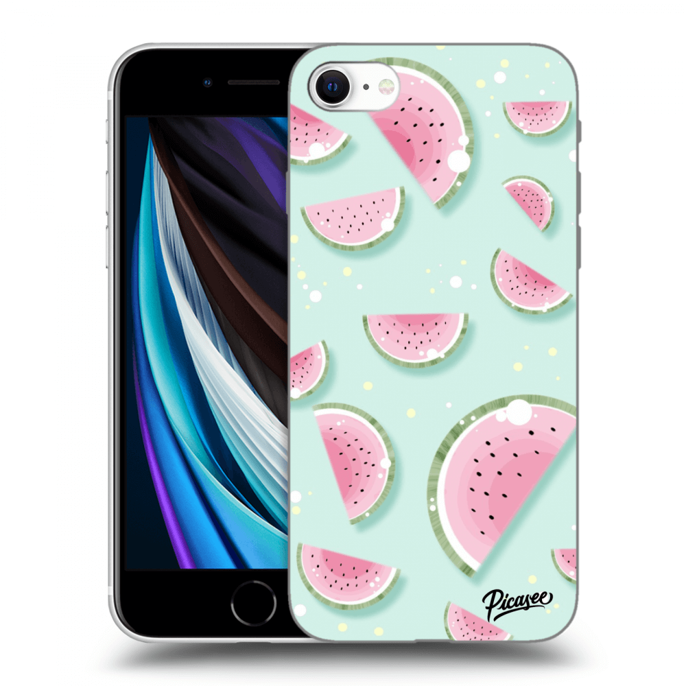 Picasee silikonski črni ovitek za Apple iPhone SE 2022 - Watermelon 2
