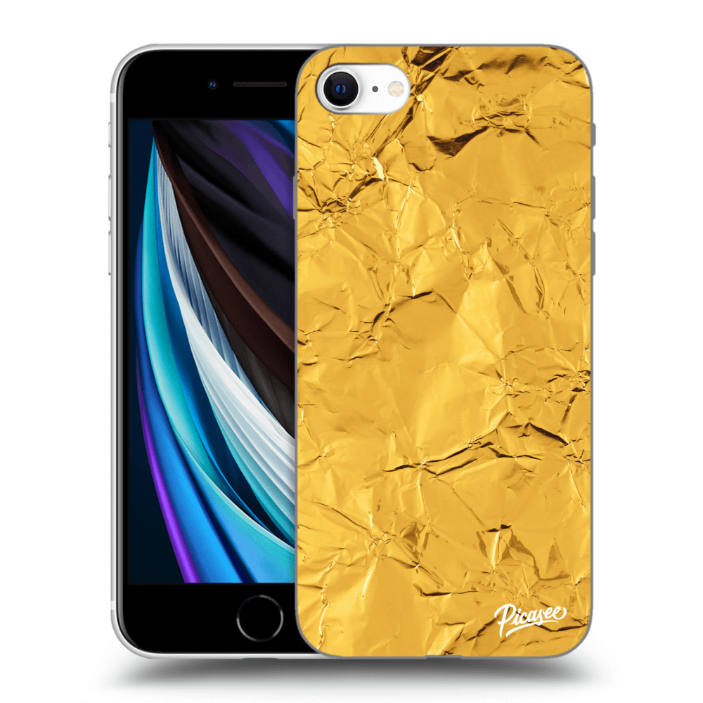 Picasee silikonski črni ovitek za Apple iPhone SE 2022 - Gold