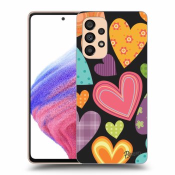 Picasee silikonski črni ovitek za Samsung Galaxy A53 5G - Colored heart