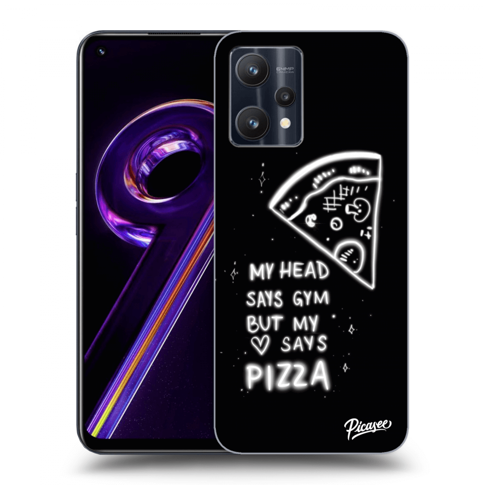 Picasee silikonski črni ovitek za Realme 9 Pro 5G - Pizza