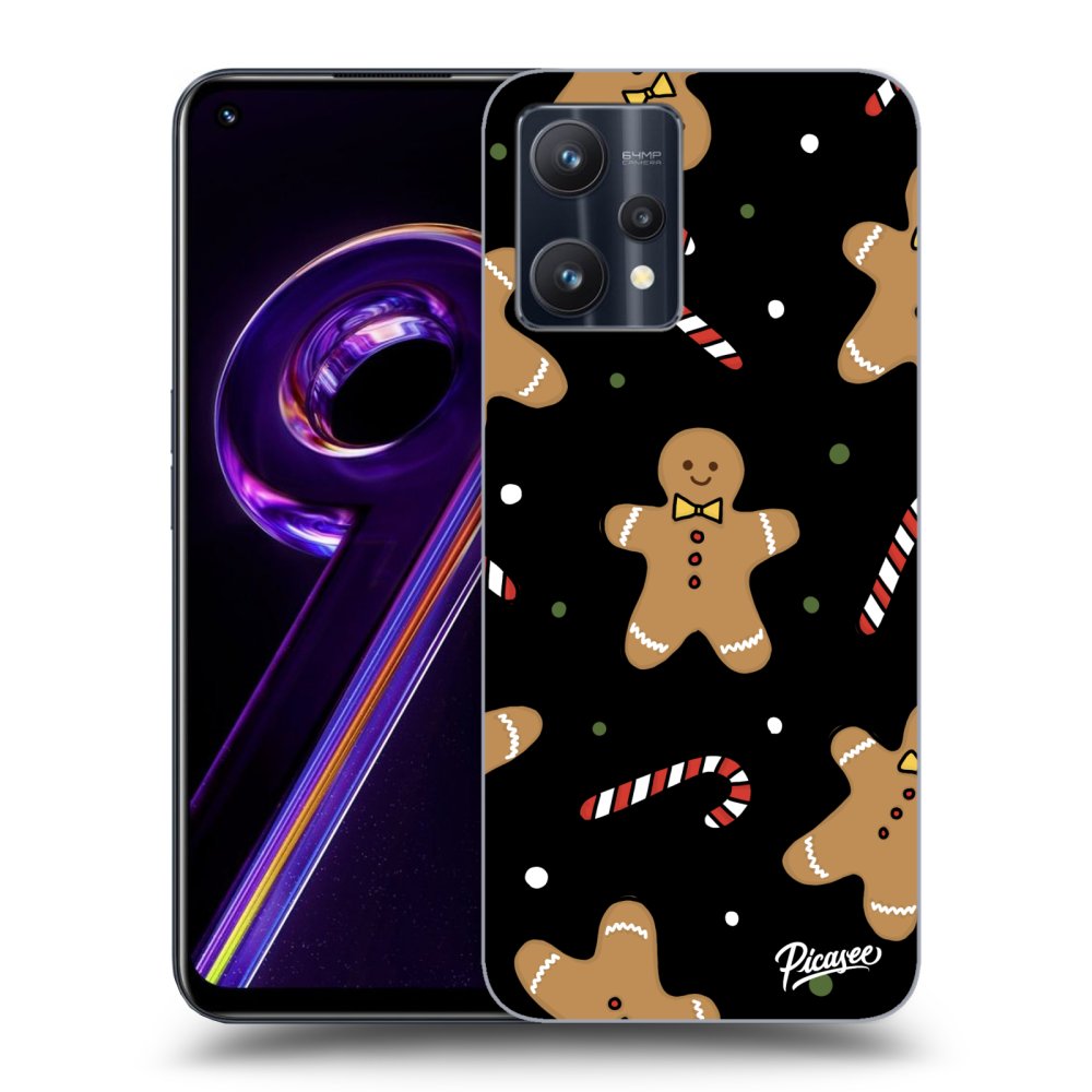 Picasee silikonski črni ovitek za Realme 9 Pro 5G - Gingerbread