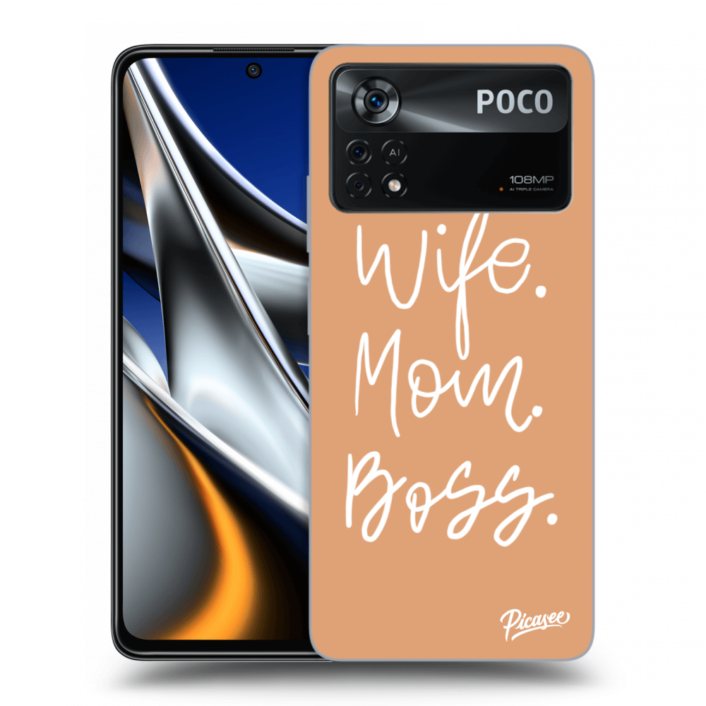 Picasee silikonski črni ovitek za Xiaomi Poco X4 Pro 5G - Boss Mama