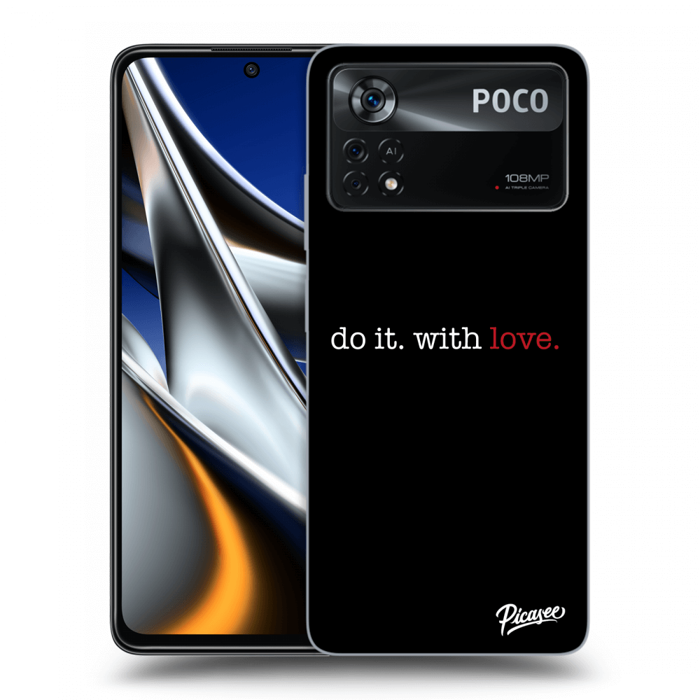 Picasee silikonski črni ovitek za Xiaomi Poco X4 Pro 5G - Do it. With love.