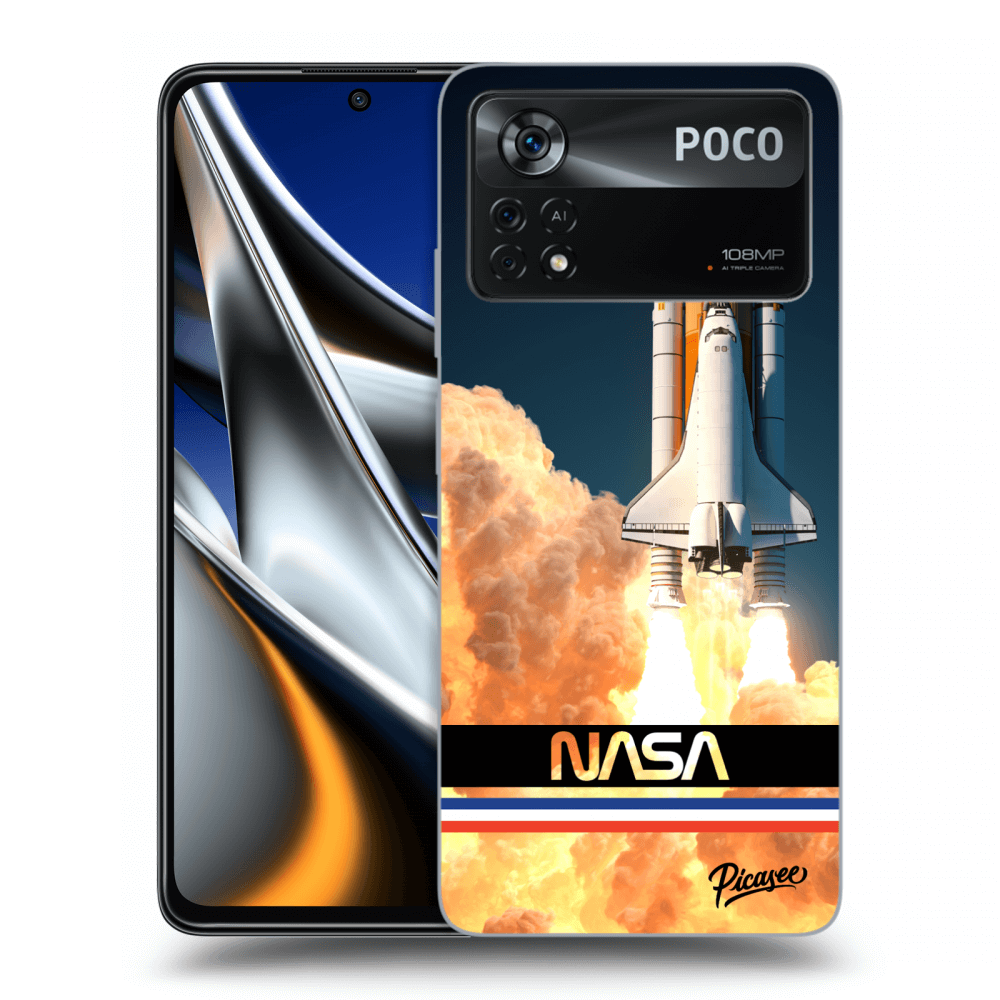 Picasee silikonski prozorni ovitek za Xiaomi Poco X4 Pro 5G - Space Shuttle