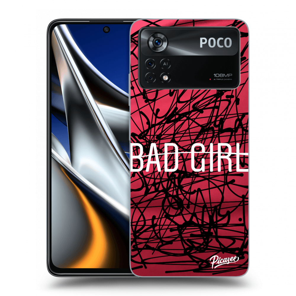 Picasee silikonski črni ovitek za Xiaomi Poco X4 Pro 5G - Bad girl