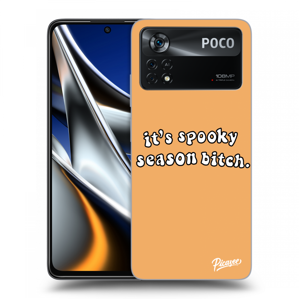 Picasee silikonski črni ovitek za Xiaomi Poco X4 Pro 5G - Spooky season