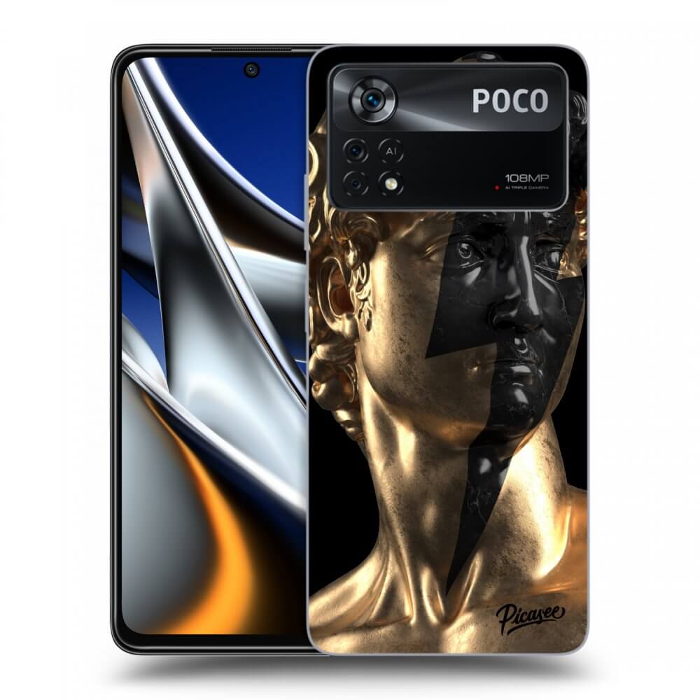 Picasee silikonski črni ovitek za Xiaomi Poco X4 Pro 5G - Wildfire - Gold