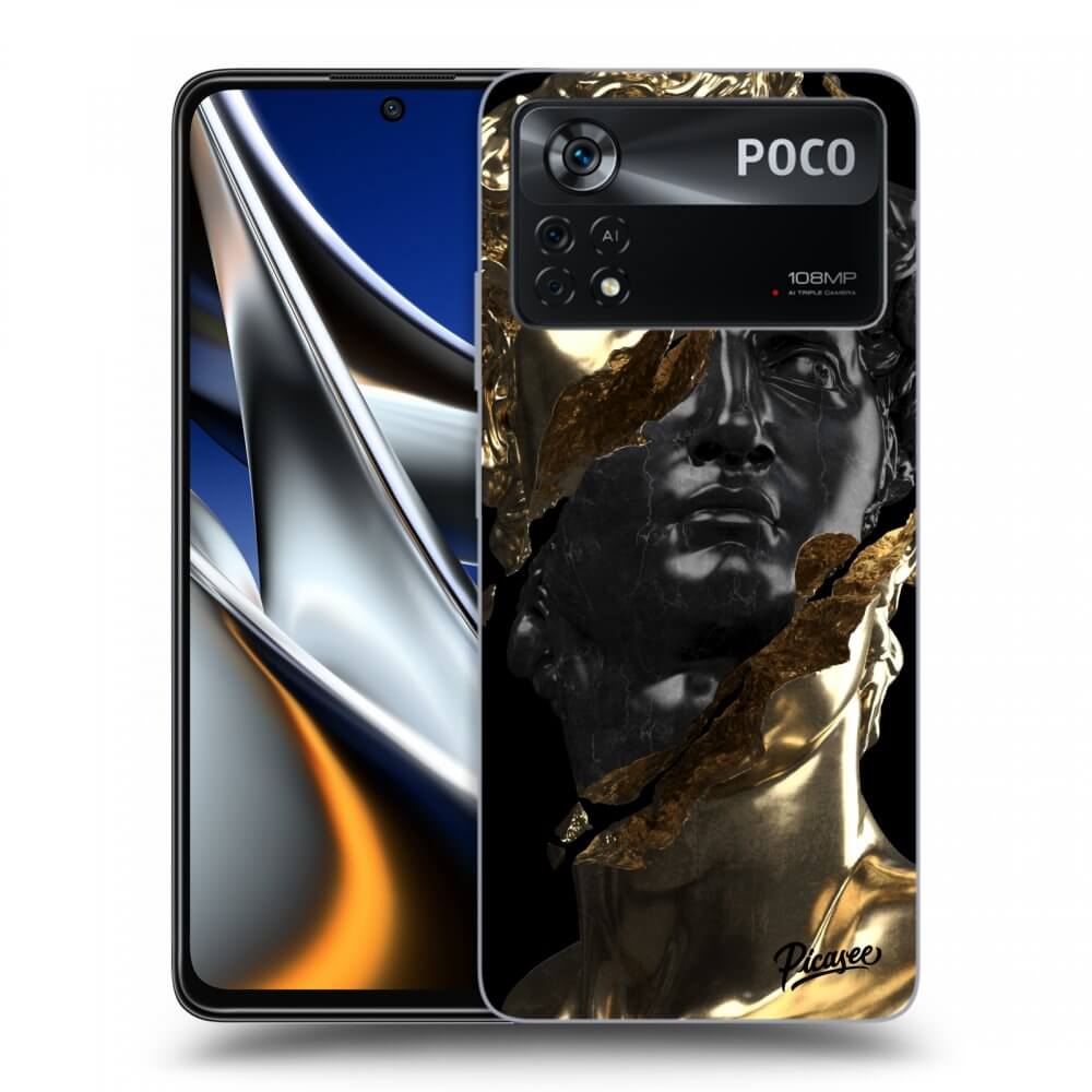 Picasee silikonski črni ovitek za Xiaomi Poco X4 Pro 5G - Gold - Black