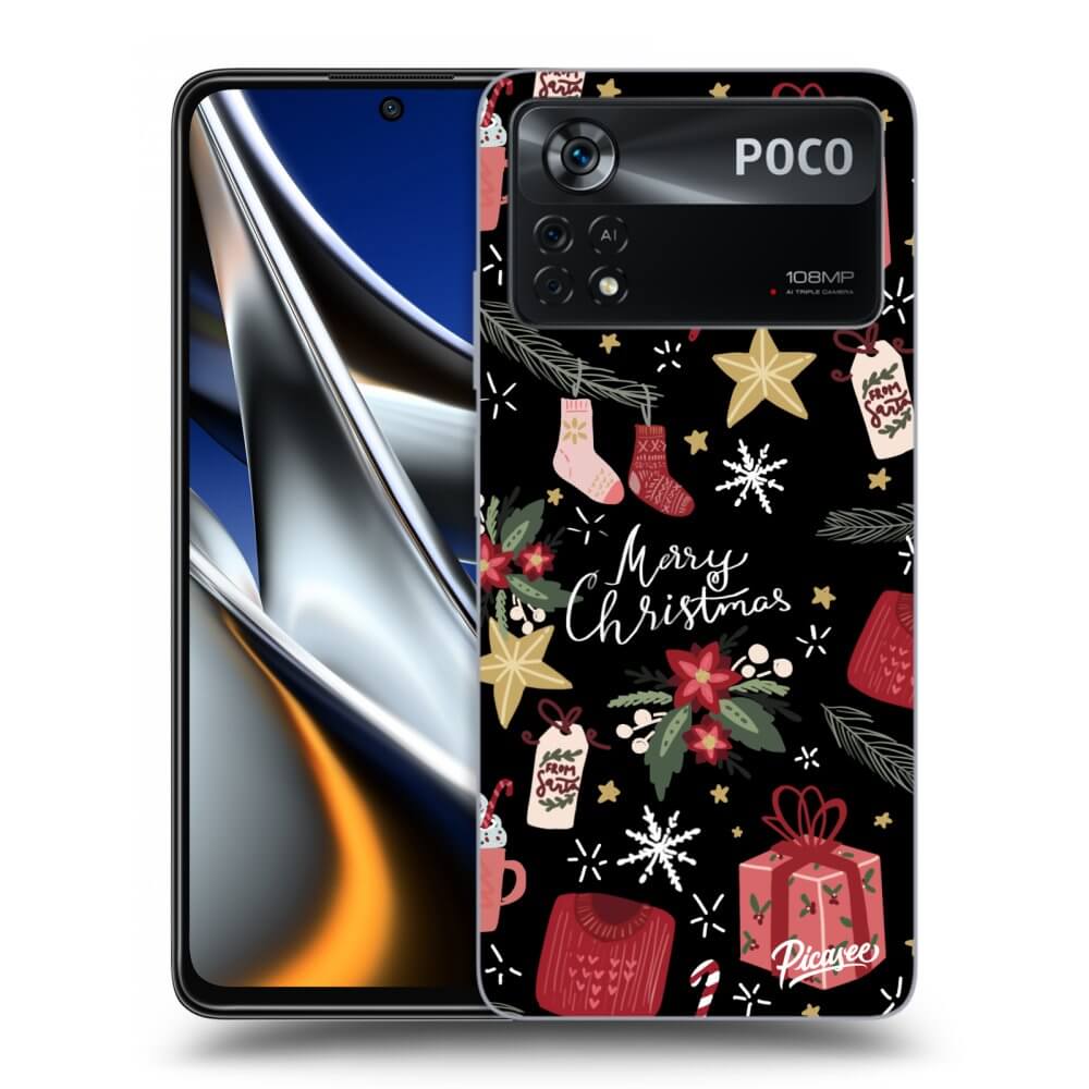 Picasee silikonski črni ovitek za Xiaomi Poco X4 Pro 5G - Christmas