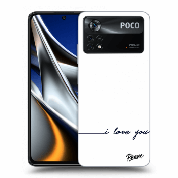 Picasee silikonski črni ovitek za Xiaomi Poco X4 Pro 5G - I love you