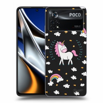 Picasee silikonski črni ovitek za Xiaomi Poco X4 Pro 5G - Unicorn star heaven