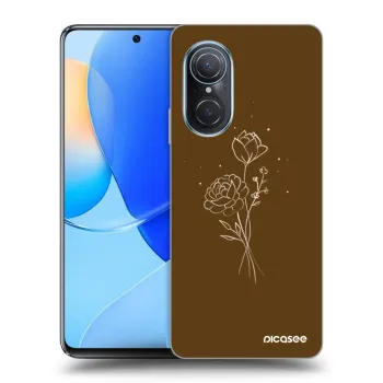 Ovitek za Huawei Nova 9 SE - Brown flowers