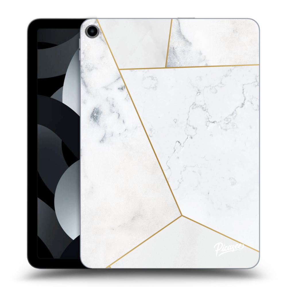 Picasee silikonski črni ovitek za Apple iPad Air 5 10.9" 2022 - White tile