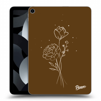Picasee silikonski prozorni ovitek za Apple iPad Air 5 10.9" 2022 - Brown flowers