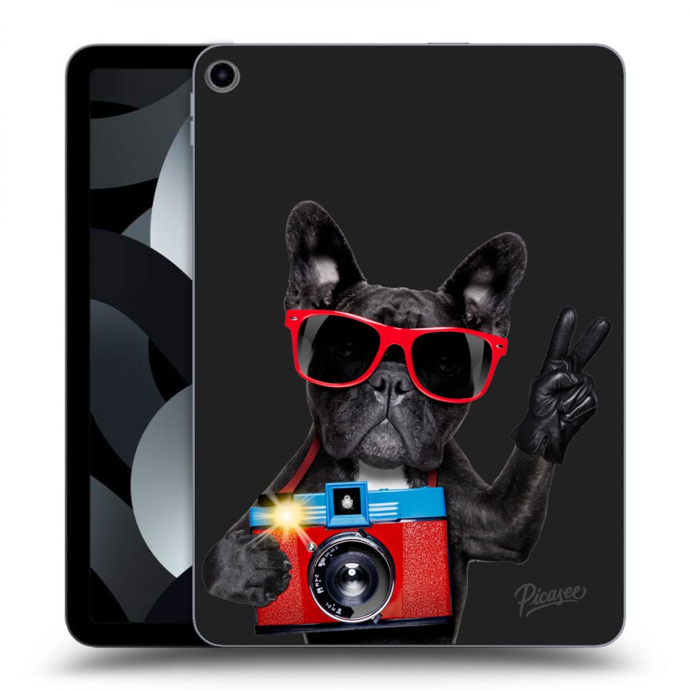 Picasee silikonski črni ovitek za Apple iPad Air 5 10.9" 2022 - French Bulldog