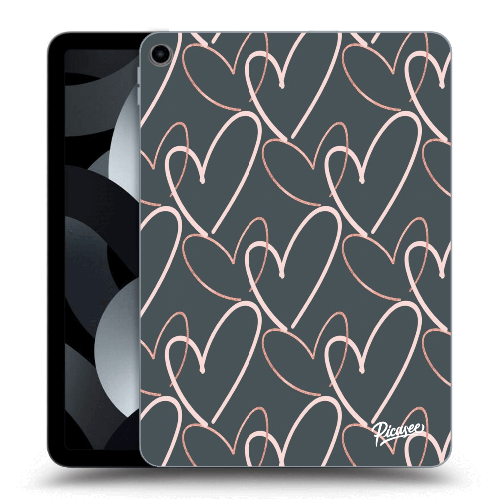 Picasee silikonski črni ovitek za Apple iPad Air 5 10.9" 2022 - Lots of love