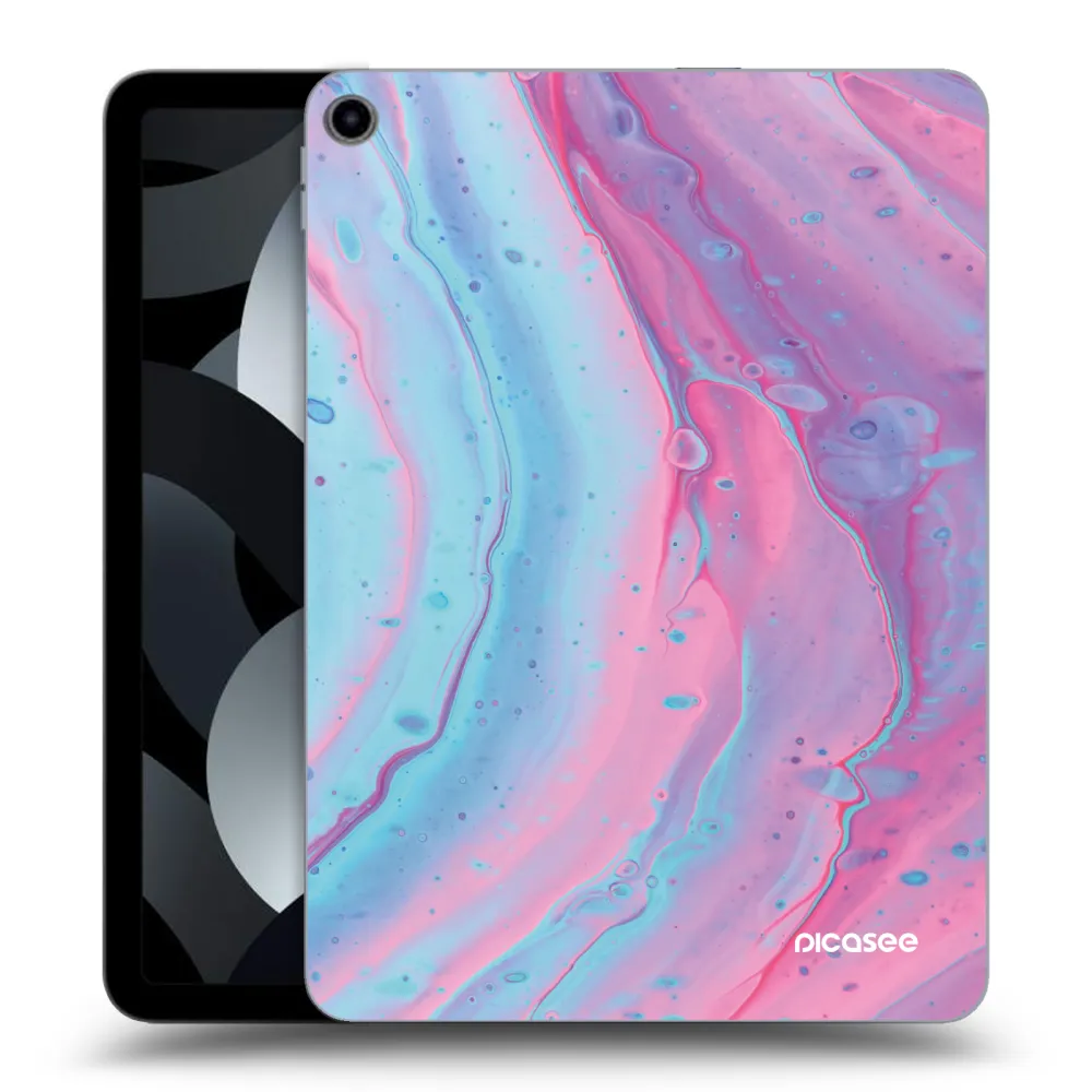 Picasee silikonski prozorni ovitek za Apple iPad Air 5 10.9" 2022 - Pink liquid