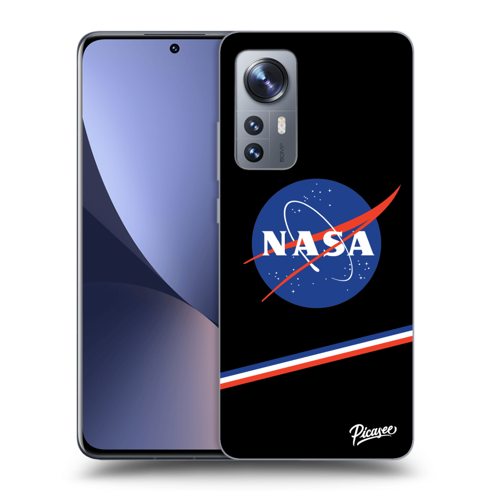 Picasee silikonski črni ovitek za Xiaomi 12 - NASA Original