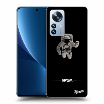 Picasee silikonski črni ovitek za Xiaomi 12 Pro - Astronaut Minimal