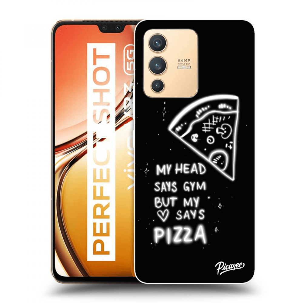 Picasee silikonski prozorni ovitek za Vivo V23 5G - Pizza
