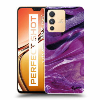Ovitek za Vivo V23 5G - Purple glitter