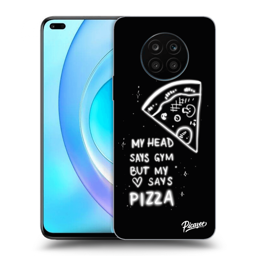 Picasee silikonski črni ovitek za Honor 50 Lite - Pizza