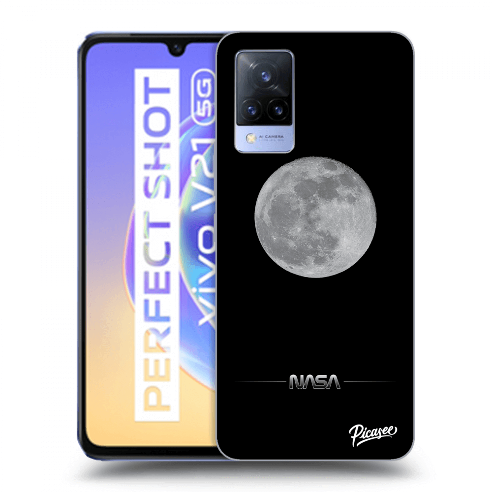 Picasee silikonski prozorni ovitek za Vivo V21 5G - Moon Minimal