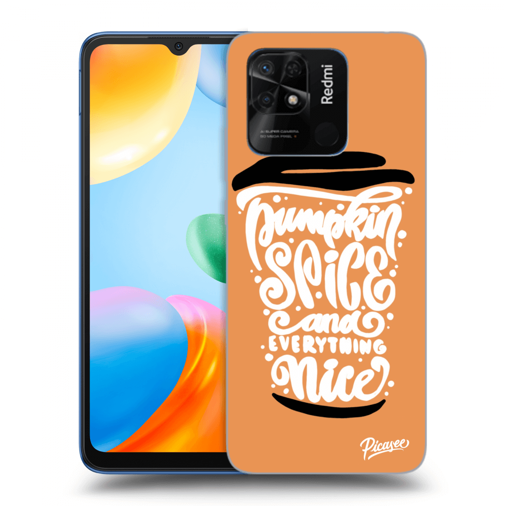 Picasee silikonski prozorni ovitek za Xiaomi Redmi 10C - Pumpkin coffee