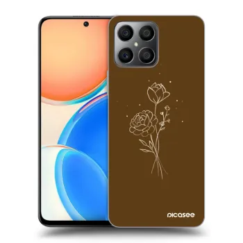 Ovitek za Honor X8 4G - Brown flowers