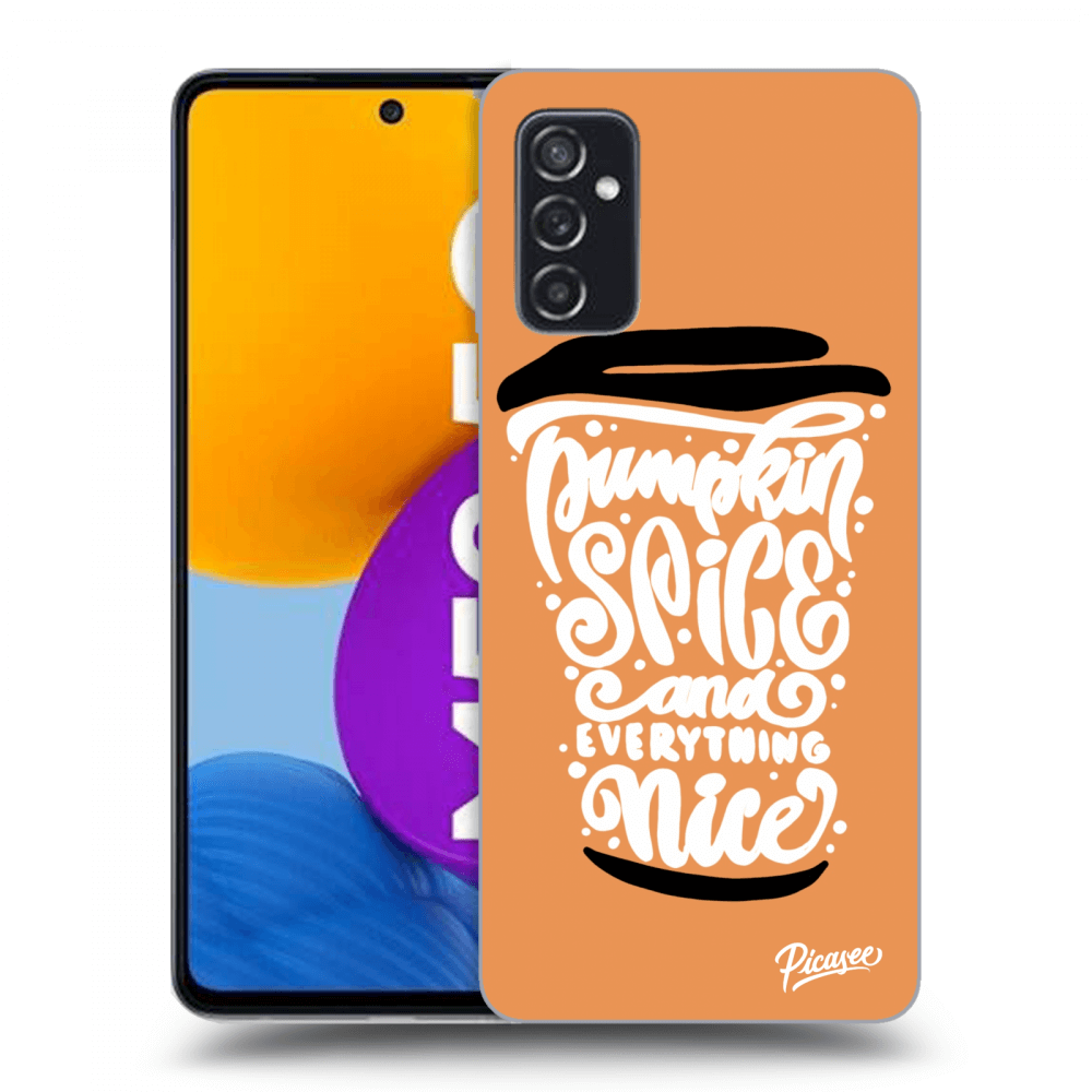 Picasee silikonski črni ovitek za Samsung Galaxy M52 5G - Pumpkin coffee