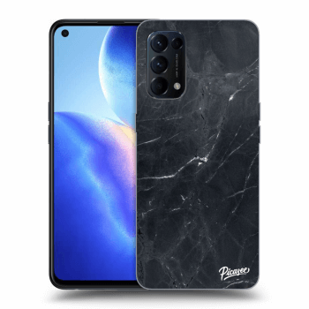 Picasee silikonski črni ovitek za OPPO Reno 5 5G - Black marble