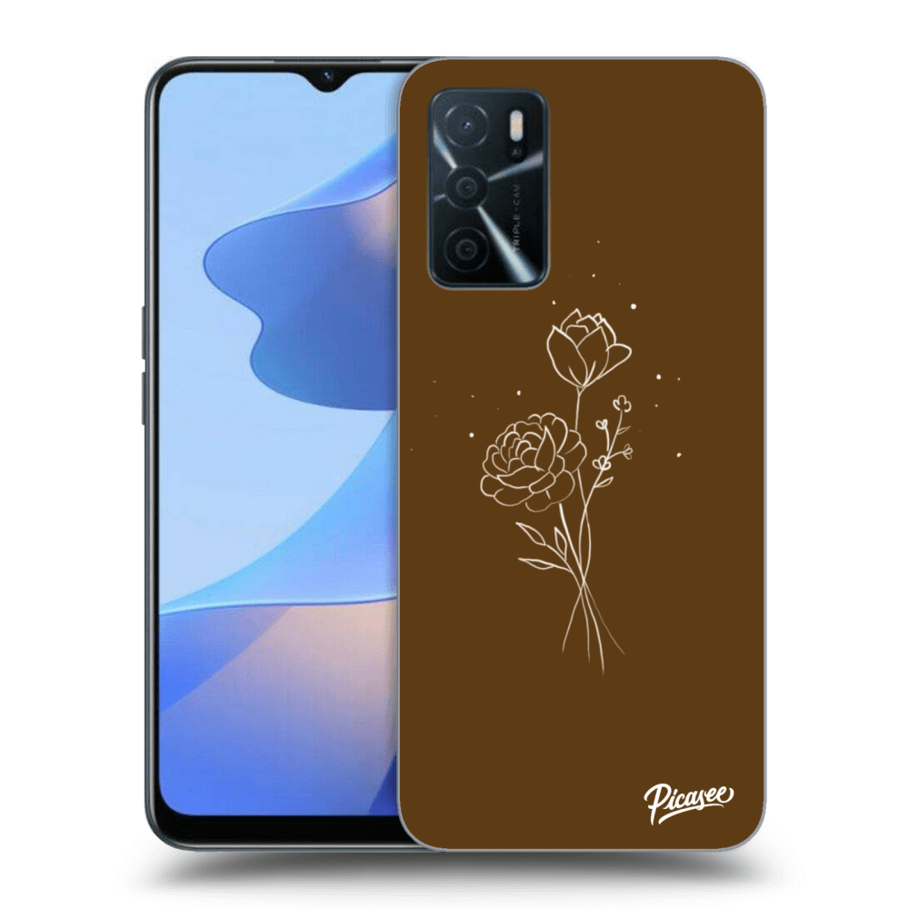 Picasee ULTIMATE CASE za OPPO A16 - Brown flowers