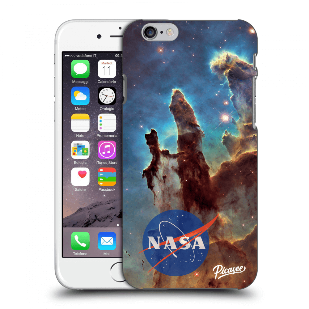 Picasee silikonski črni ovitek za Apple iPhone 6/6S - Eagle Nebula