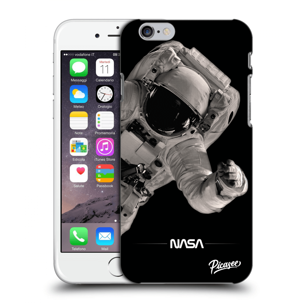 Picasee silikonski črni ovitek za Apple iPhone 6/6S - Astronaut Big