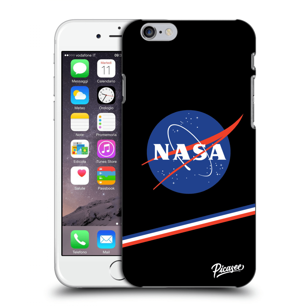 Picasee silikonski črni ovitek za Apple iPhone 6/6S - NASA Original