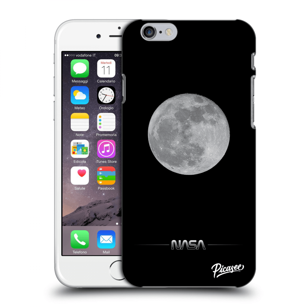 Picasee silikonski črni ovitek za Apple iPhone 6/6S - Moon Minimal