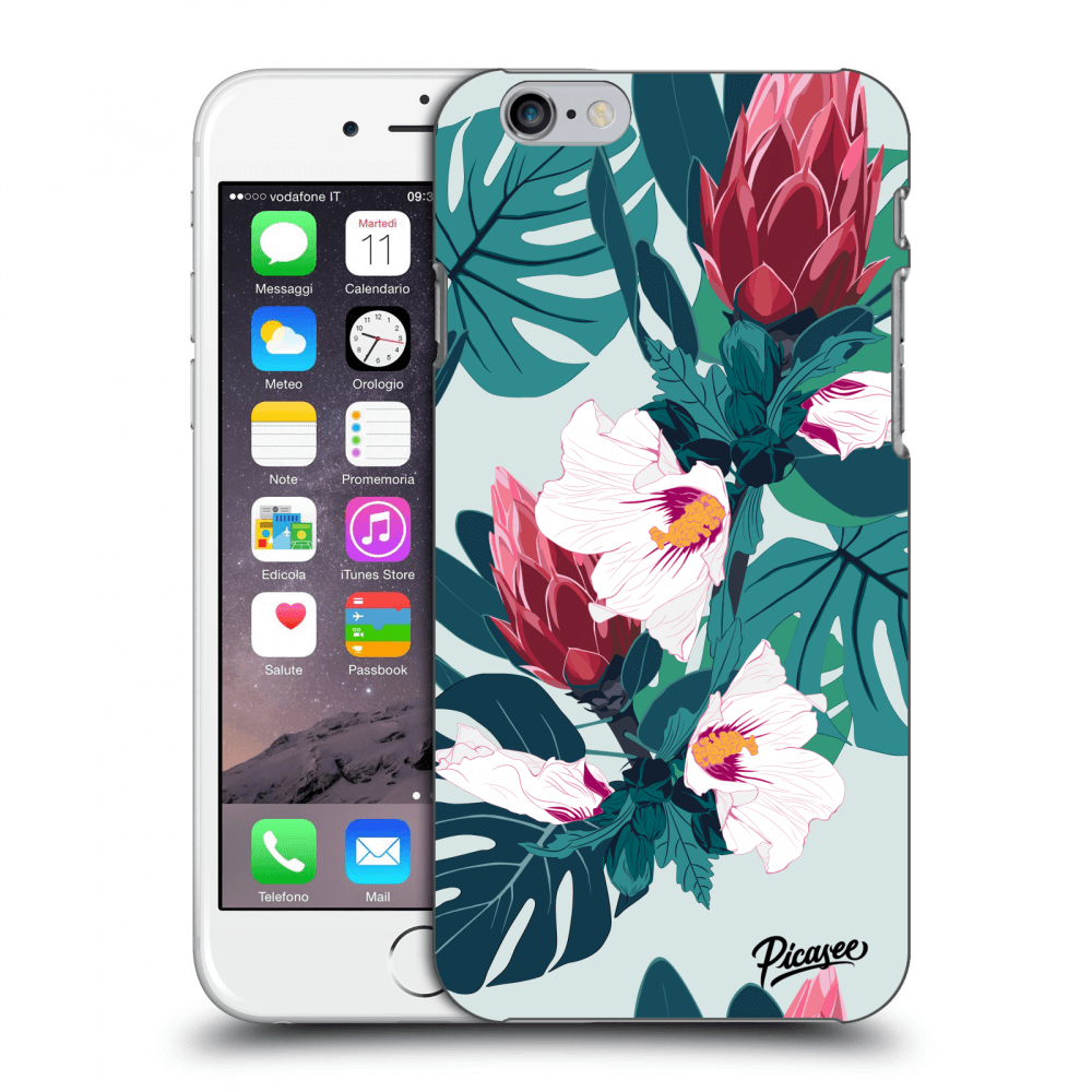 Picasee silikonski prozorni ovitek za Apple iPhone 6/6S - Rhododendron